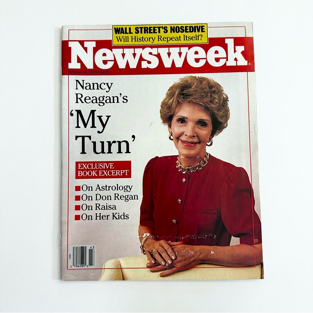 Nancy Reagan Newsweek Magazine Issue October 23, 1989